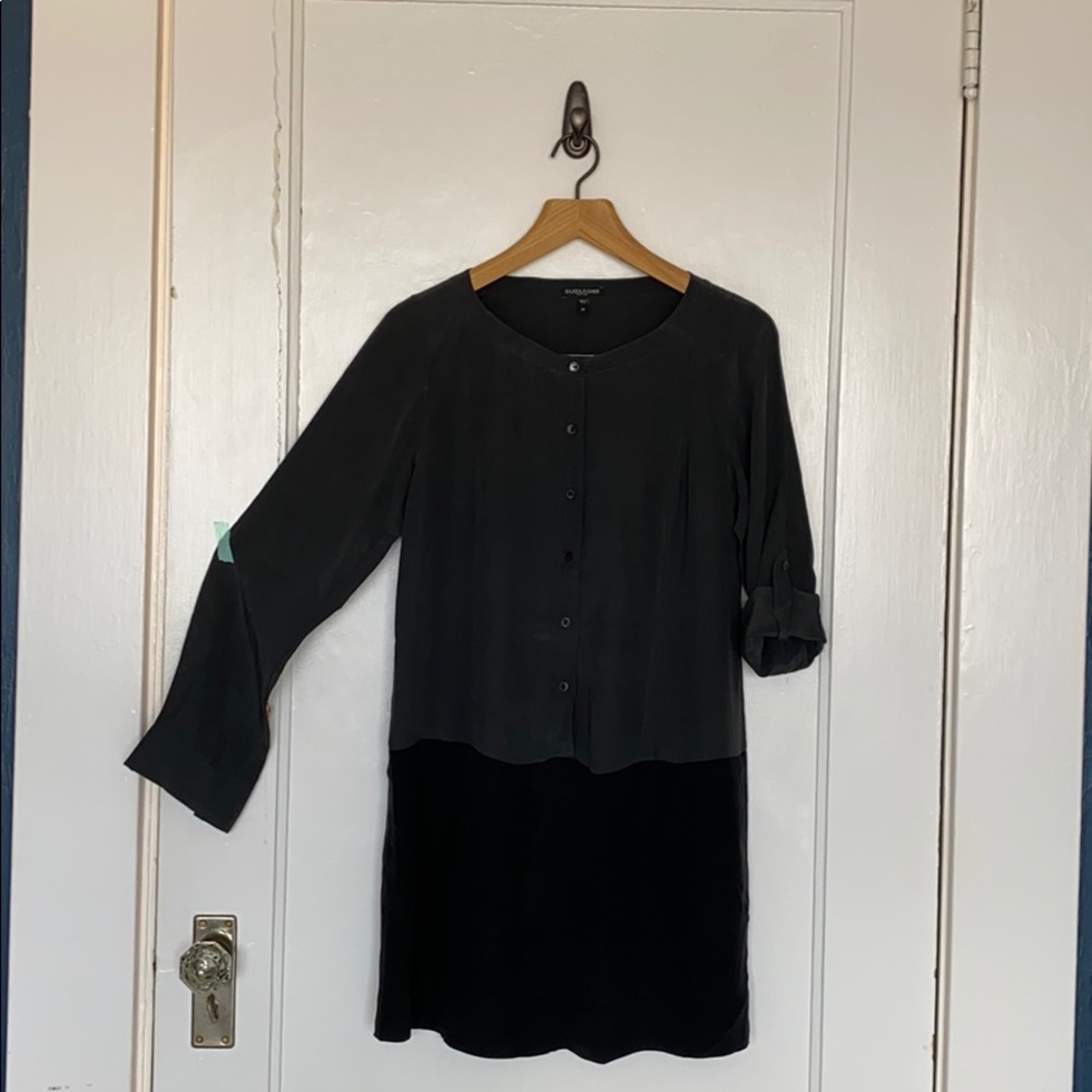 Eileen Fisher two tone block dress